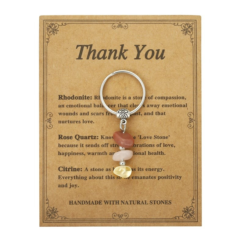 ✨Handmade Natural Stone Keychain – Carry Positivity Everywhere