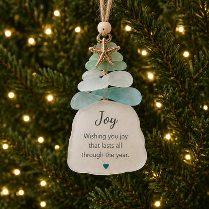 Ocean Blessings Sea Glass Christmas Ornaments