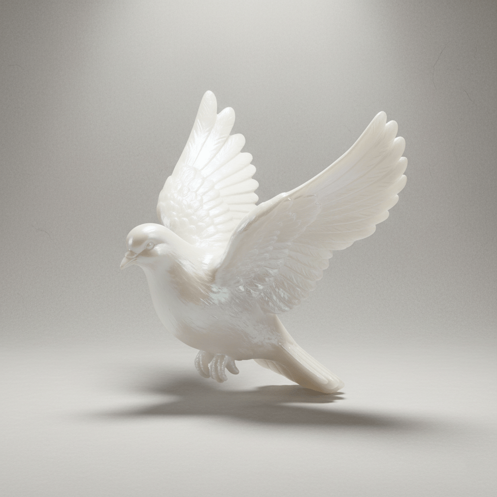 🍀Symbol of God's Peace: Handcrafted White Dove Sculpture for Home, Altar & Prayer 🕊️