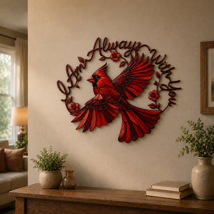 ❤️❤️Cardinal Metal Wall Art - I Am Always With You
