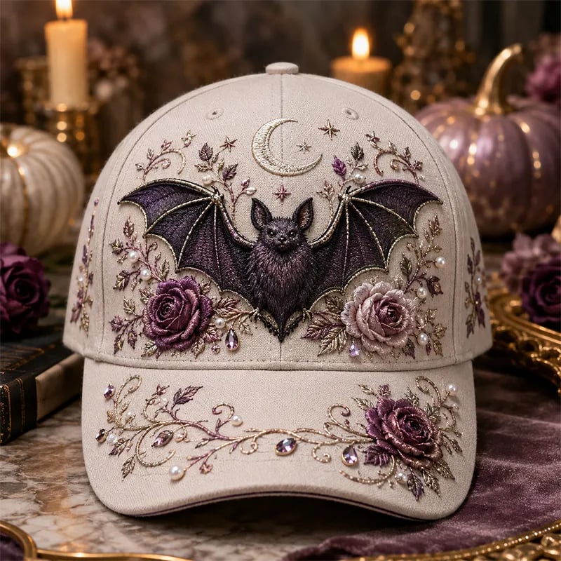 🎃 🎃 3D Halloween Embroidery Cap | Spooky Cute Adjustable Hat for Fall Outfits, Daily Styling & Halloween Parties