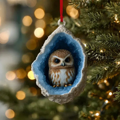 🎄Sleeping Woodland Animals Christmas Ornament