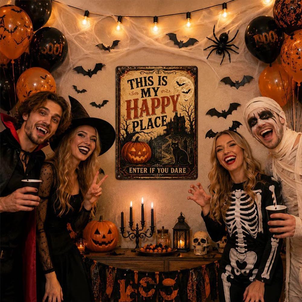 🎃🦇 Welcome to Your Haunted Haven: This Is My Haunted Place Halloween Door Sign