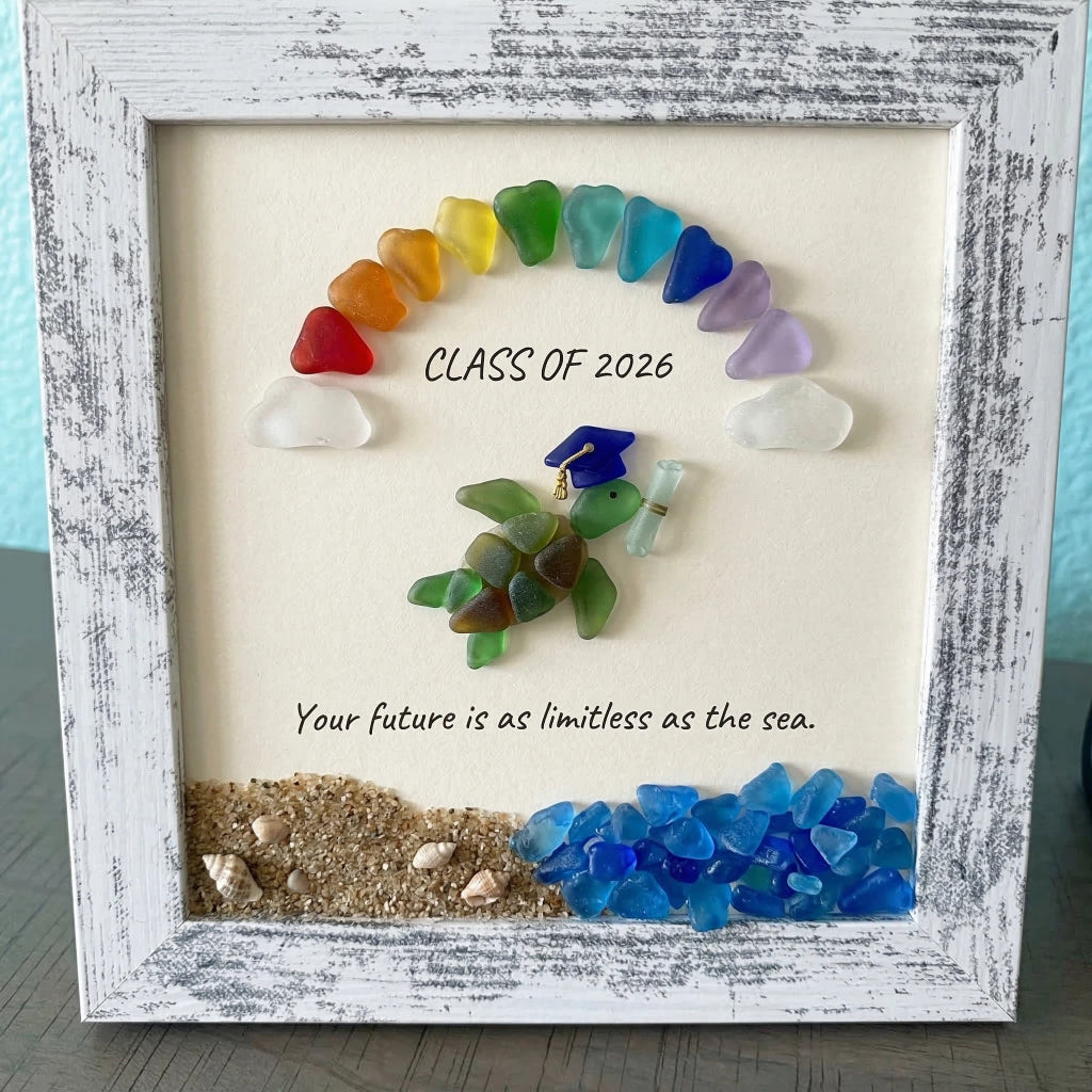 🌊Sea Glass Graduation Art Class of 2026 Keepsake Gift