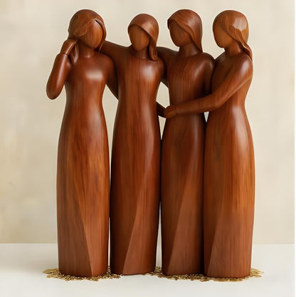 💖🔥LAST DAY 49 % OFF👩🏻‍🤝‍👩🏻Sisters by My Side, Celebrates Friendships Three Sisters Sculpture🎁Christmas, Thanksgiving Day, Birthday Gifts