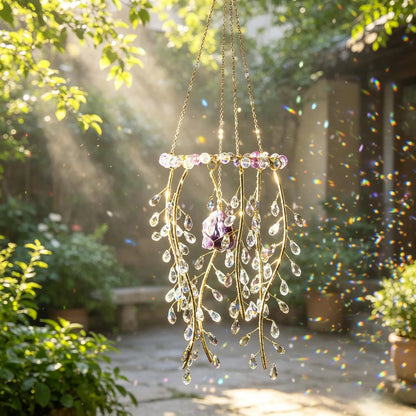 Natural Crystal Willow Branch Suncatcher