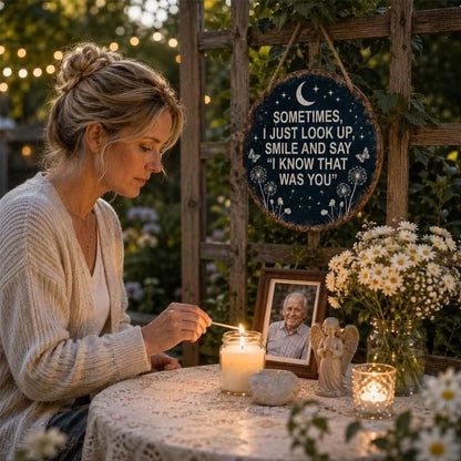 Memorial Garden Hanging Sign – I Know That Was You Remembrance Decor