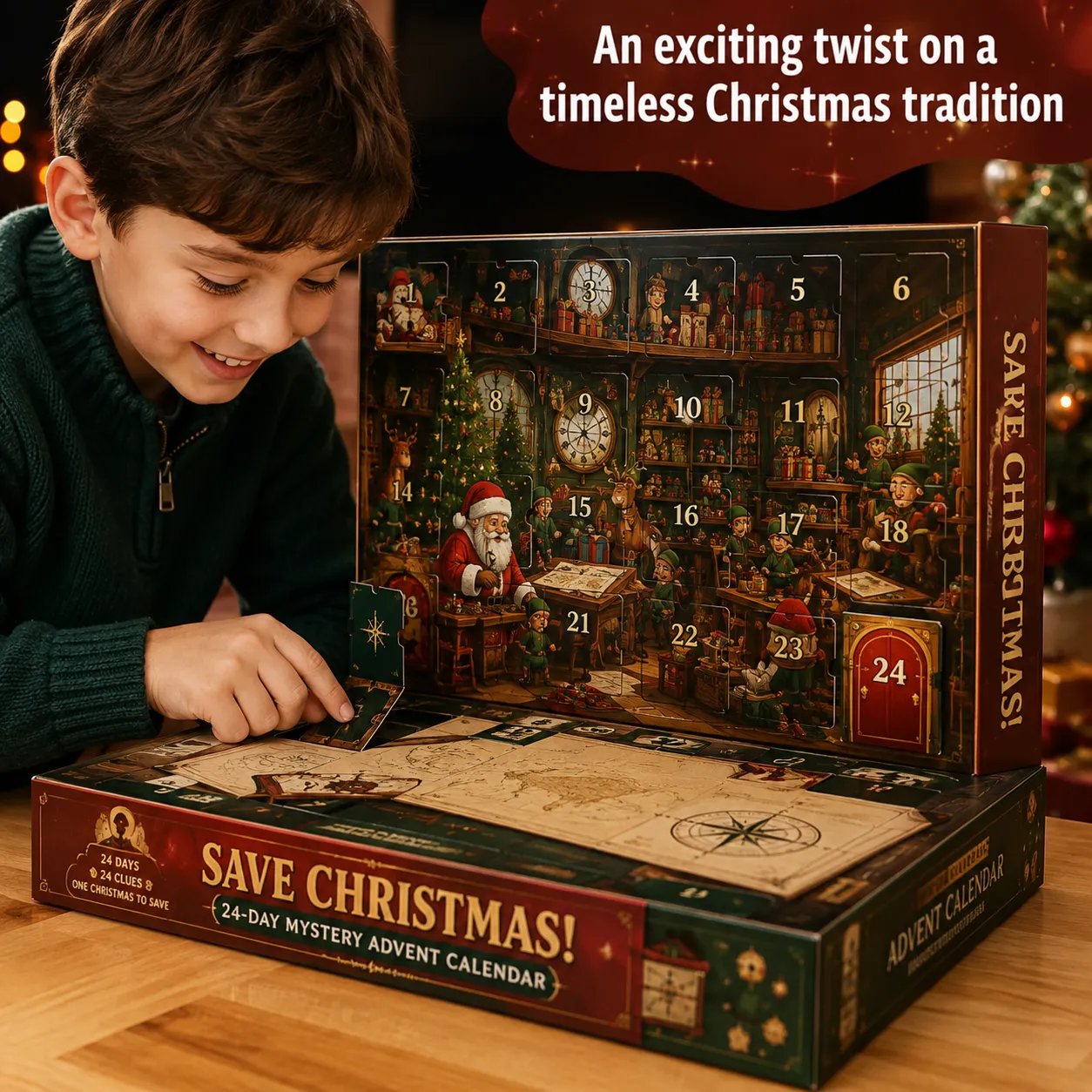⏳ Last Day 49% OFF – 🎁✨24-Day Mystery Adventure Advent Calendar Collection | 24 Clues, Hands-On Puzzles & One Final Reveal