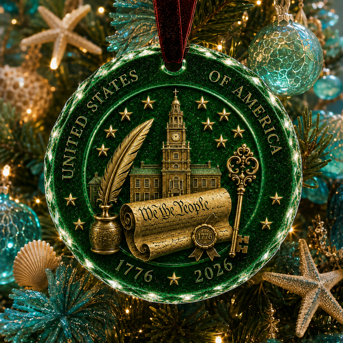 🎅 2026 Christmas Gift 50% Off--Celebrate 250 Years of America 🇺🇸 | 2026 250th Anniversary Christmas Ornament – A Meaningful Patriotic Keepsake & Holiday Gift