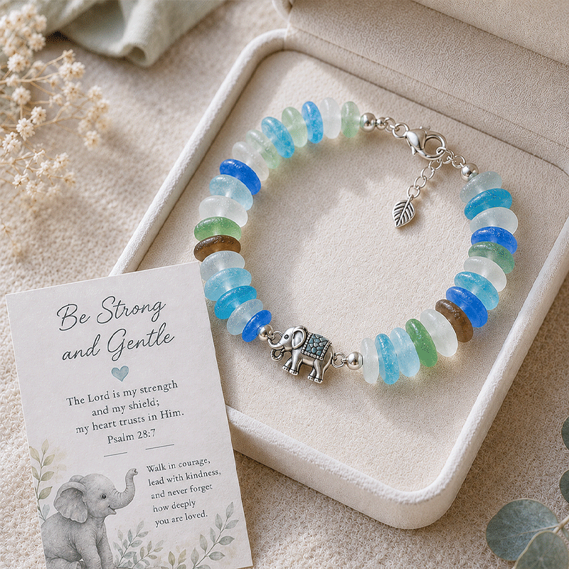 🔥🔥50% Off Last Day - 🩵 Sea Glass Blessing Bracelet