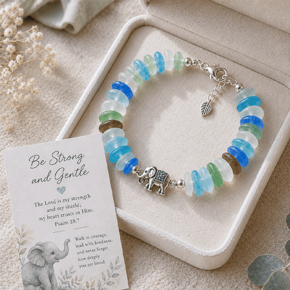 🔥🔥50% Off Last Day - 🩵 Sea Glass Blessing Bracelet
