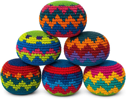🔥Limited-Time Offer✨Colorful Handwoven Hacky Sack Balls, Durable Crochet Kick Toys for Kids & Adults