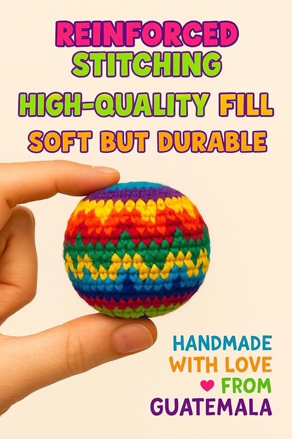🔥Limited-Time Offer✨Colorful Handwoven Hacky Sack Balls, Durable Crochet Kick Toys for Kids & Adults