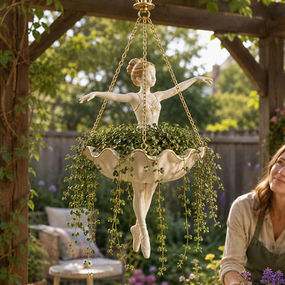🌿🌿Ballet Dancer Hanging Planter – Graceful Artistry, Living Greenery 🩰🌿