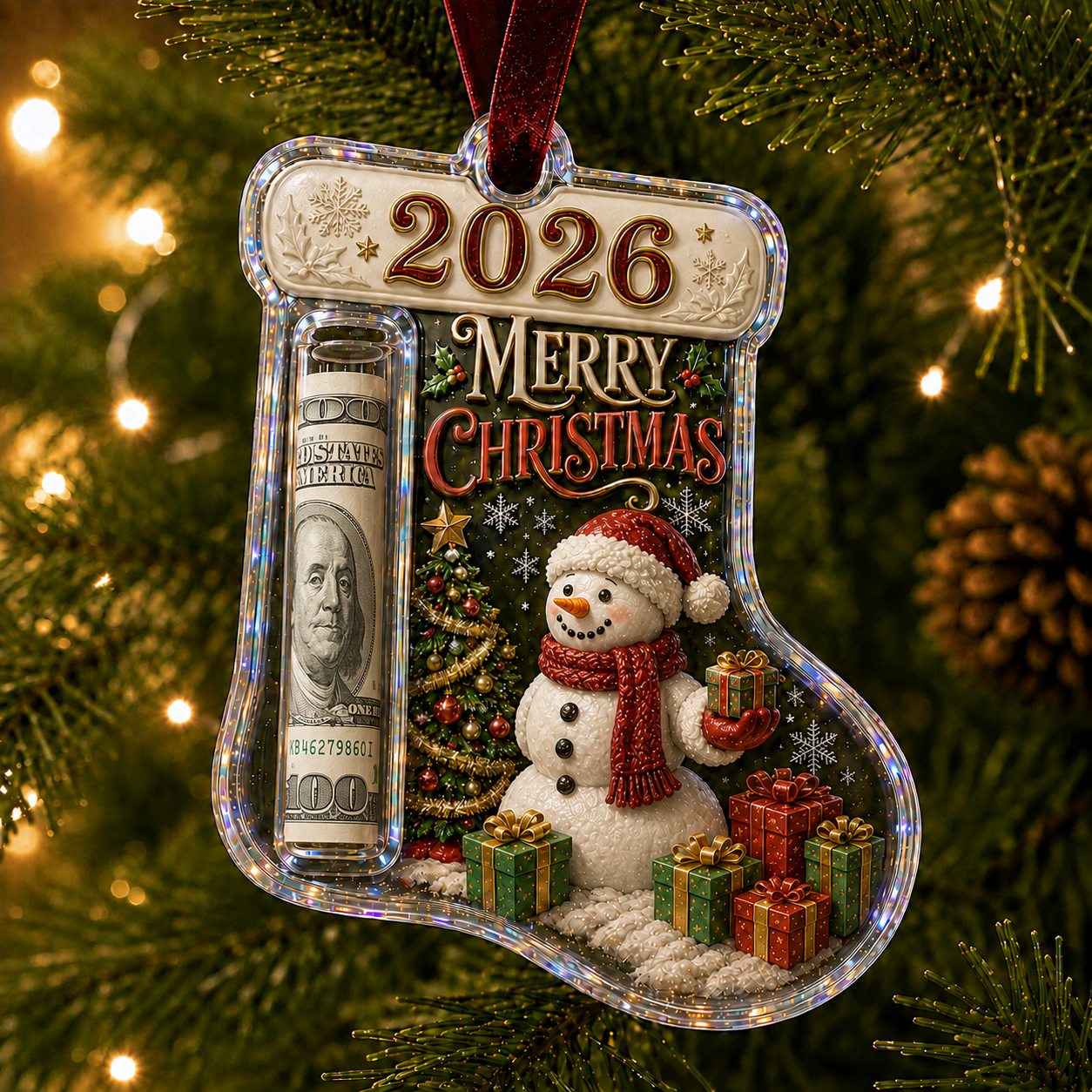 🎅 2026 Christmas Gift 50% Off--Cash Clip Christmas Tree Ornament – Novelty Holiday Money Gift Clip | 9 Festive Styles
