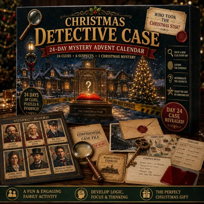 ⏳ Last Day 49% OFF – 🎁✨24-Day Mystery Adventure Advent Calendar Collection | 24 Clues, Hands-On Puzzles & One Final Reveal