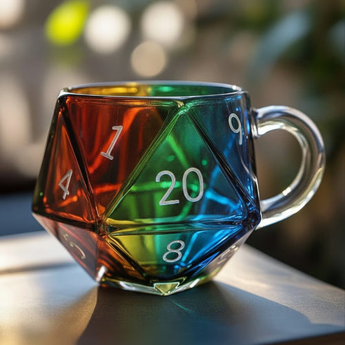 🔥LAST DAY 49% OFF -Rainbow Glass D20 Dice Cup