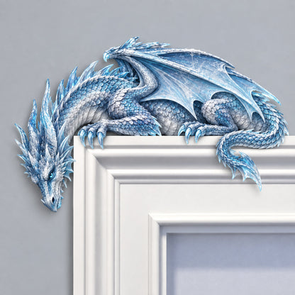 ⏳ ⏳Last Day 50% OFF – 🐉🔥 Sleeping Dragon Door Topper | Medieval Fantasy Dragon Guardian Wall Décor for Doorway, Gaming Room & Gothic Home 🏰✨