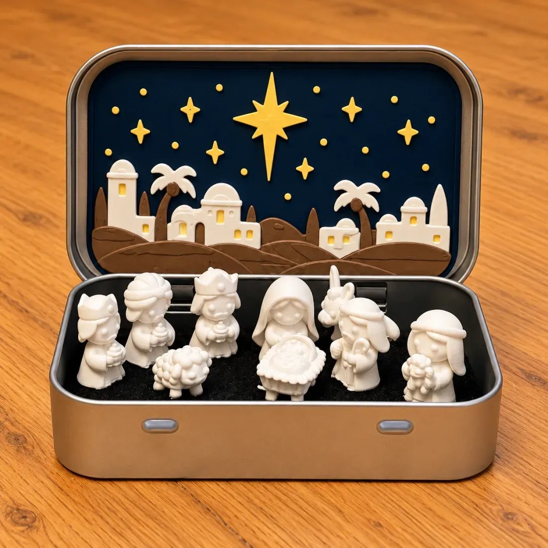 ✝️Nativity Set in Tin Box