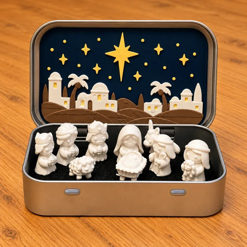 ✝️Nativity Set in Tin Box