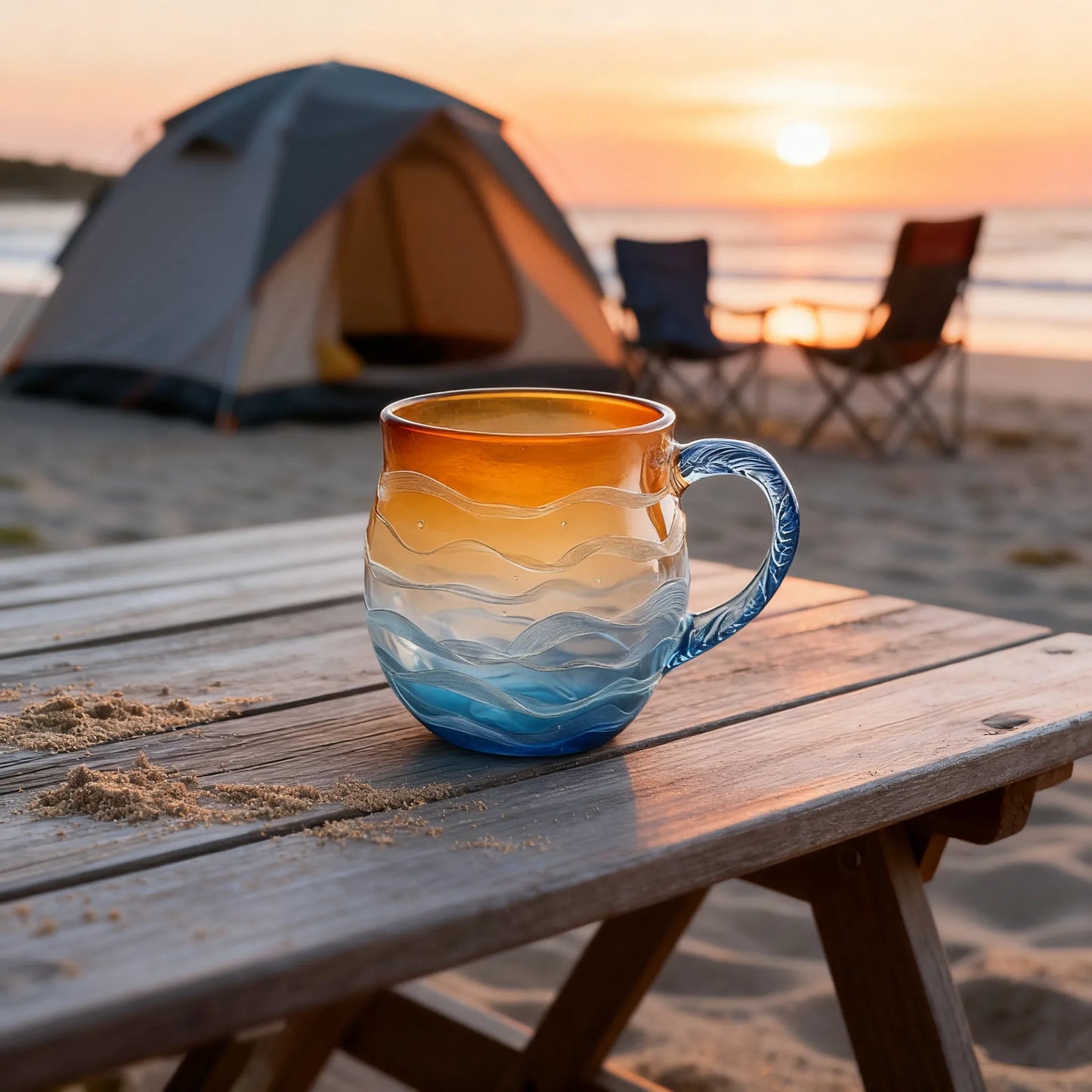 🌊 Sea Glass Sunset Mug
