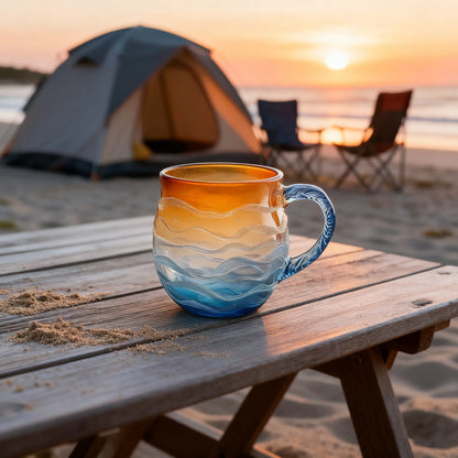 🌊 Sea Glass Sunset Mug
