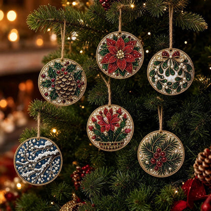 🎄👻 ✨ 60,000+ Sold🏵️6 Pcs Christmas DIY Diamond Painting Ornaments