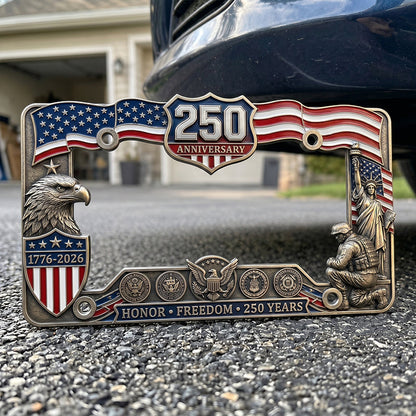 🦅🦅July 4th Gift Hot Sale--250th Anniversary Commemorative License Plate Frame