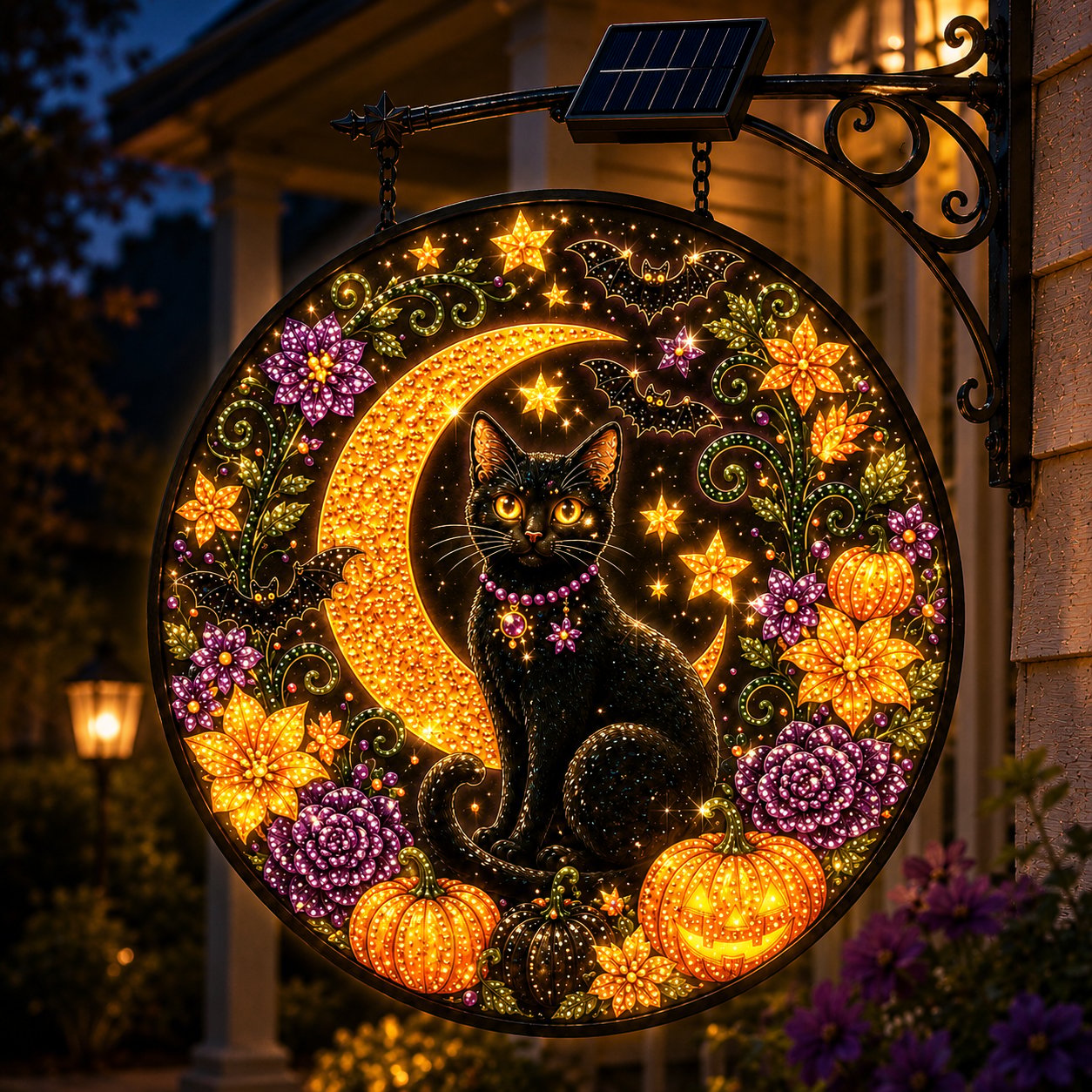 🎃🎃 Solar Halloween LED Hanging Sign Light 👻