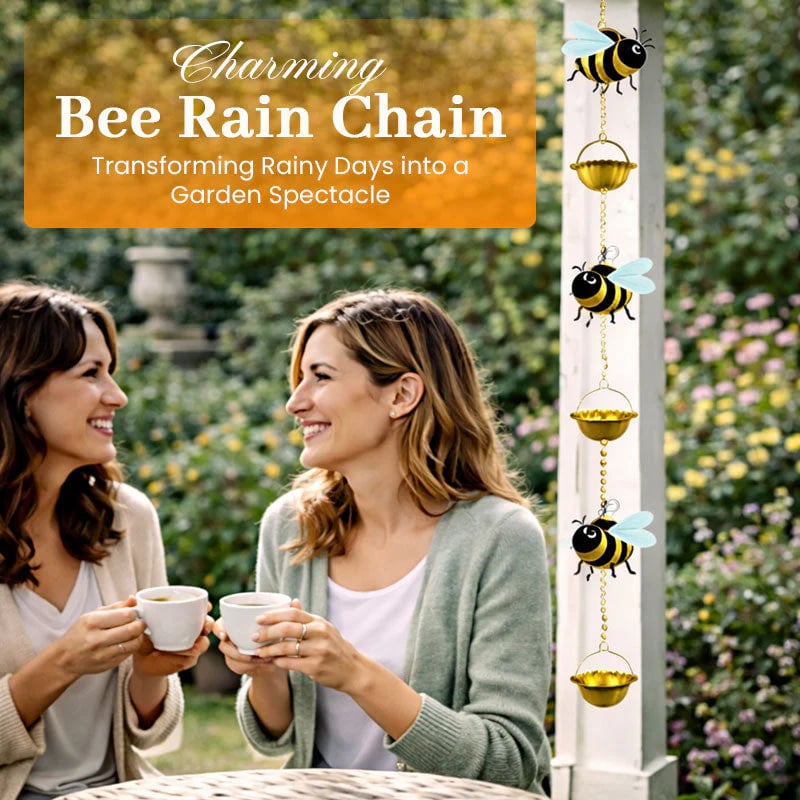 🐝🐝Whimsical Bee Rain Chain— Transforming Rainy Days into a Garden Spectacle