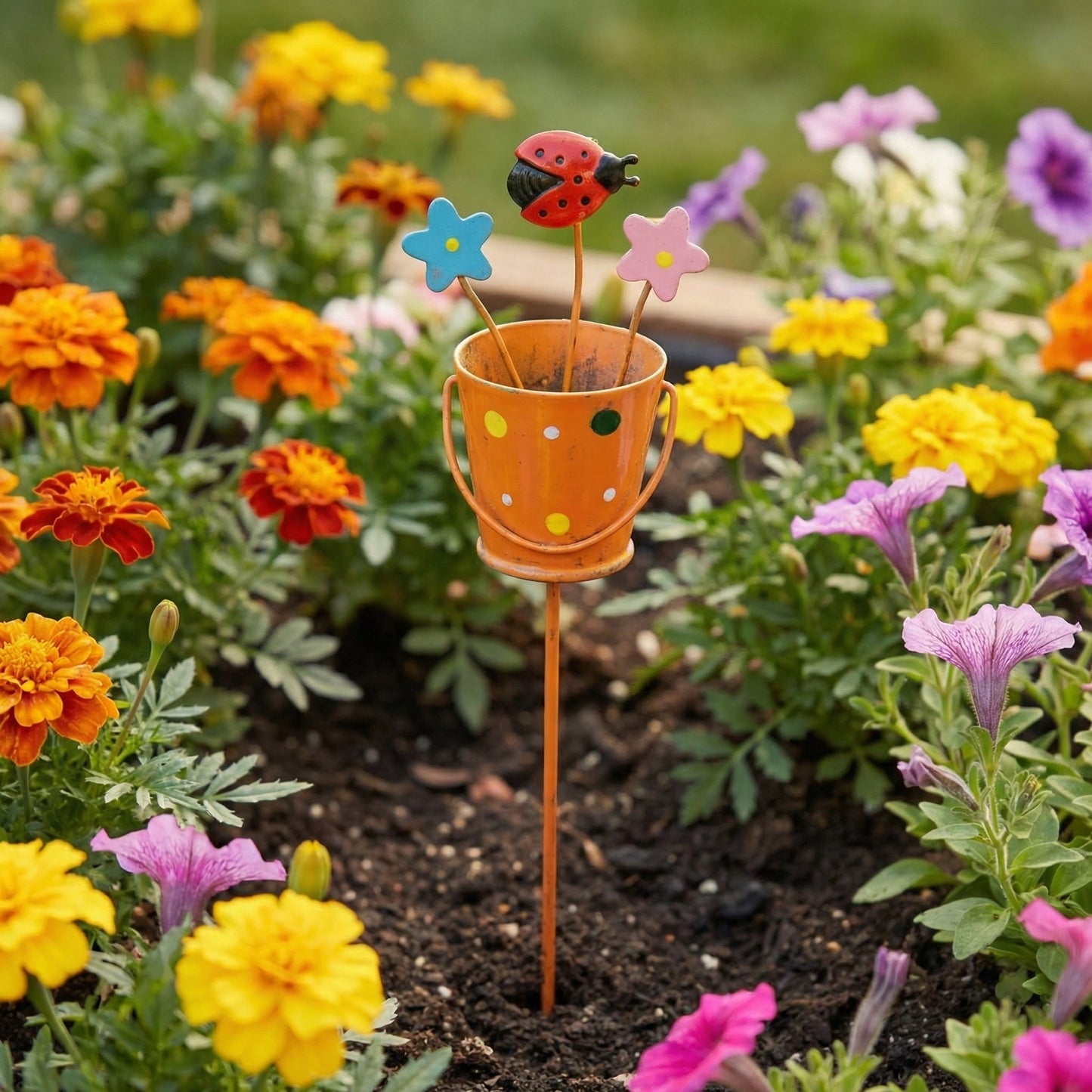 🔥Last Day 49% OFF-🌱🌱Set of 3 Metal Flower Pot Garden Stakes