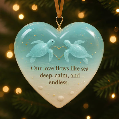 🌊Ocean Heart Sea Turtle Ornament