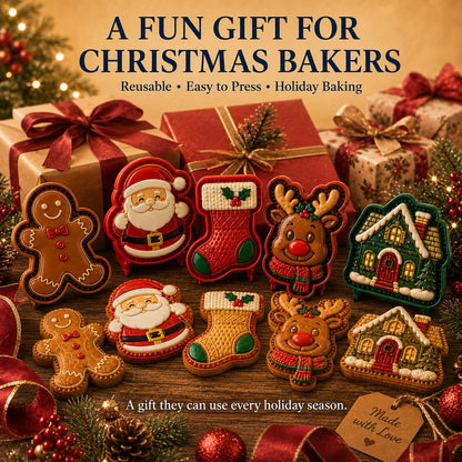 ⏳ Last Day49% OFF – 🎄 9-Design Christmas Mini Pie Mold Collection | Reusable Embossed Molds for Shaping Detailed Santa, Snowman, Reindeer, Tree & Holiday Pies 🥧✨