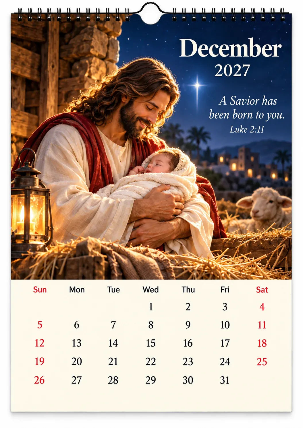 ✝️✝️ 2027 Seasons of Faith Wall Calendar | 12 Months of Christian-Inspired Artwork, Peaceful Countryside Scenes & Shepherd Imagery for Home, Prayer Spaces & Meaningful Gifts 🌿