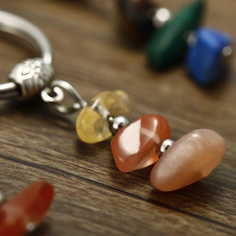 ✨Handmade Natural Stone Keychain – Carry Positivity Everywhere
