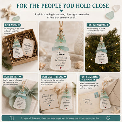 Ocean Blessings Sea Glass Christmas Ornaments