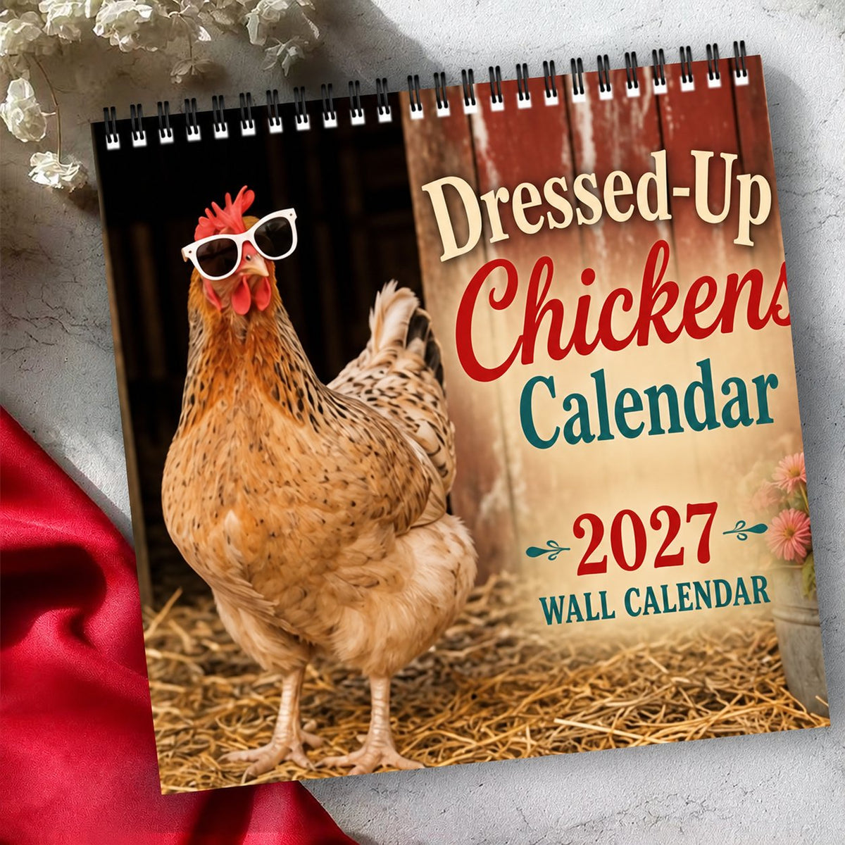 🐔 2027 Farm Chicken Calendar – 12 Months of Farmyard Charm & Feathered Fun