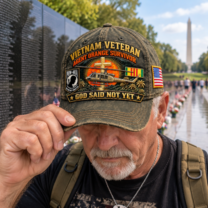 🇺🇸 Last Day Promo: 49% OFF✝️Vietnam Veteran Agent Orange Survivor God Said Not Yet Baseball Cap🎖️