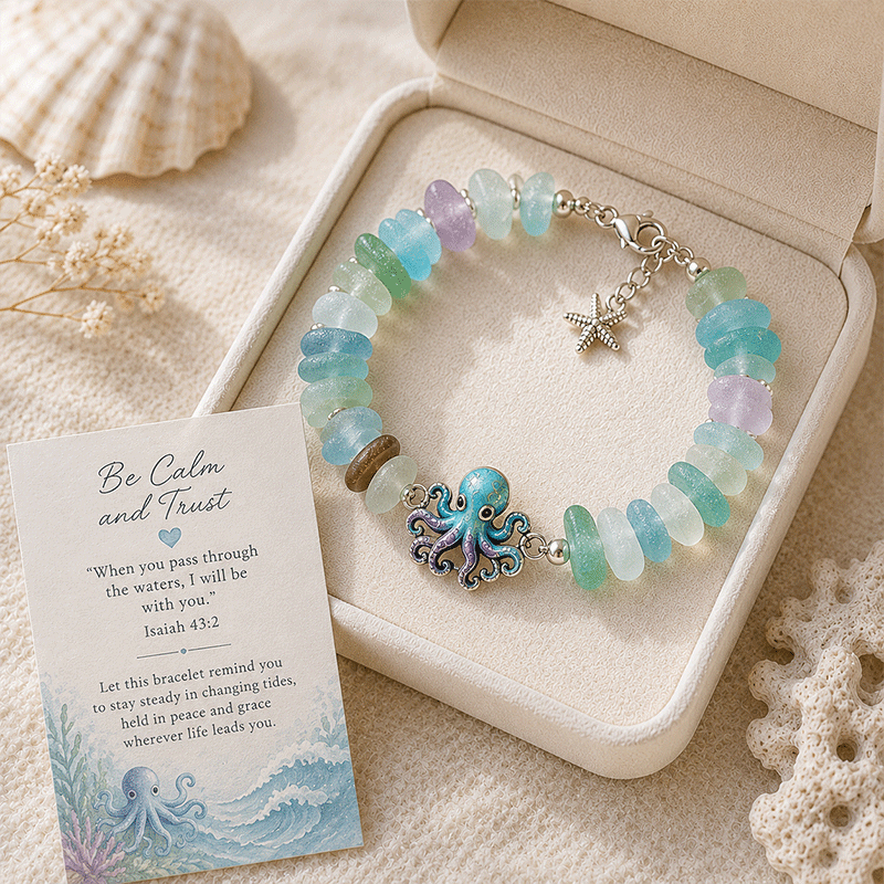 🩵🩵🩵 Sea Glass Blessing Bracelet