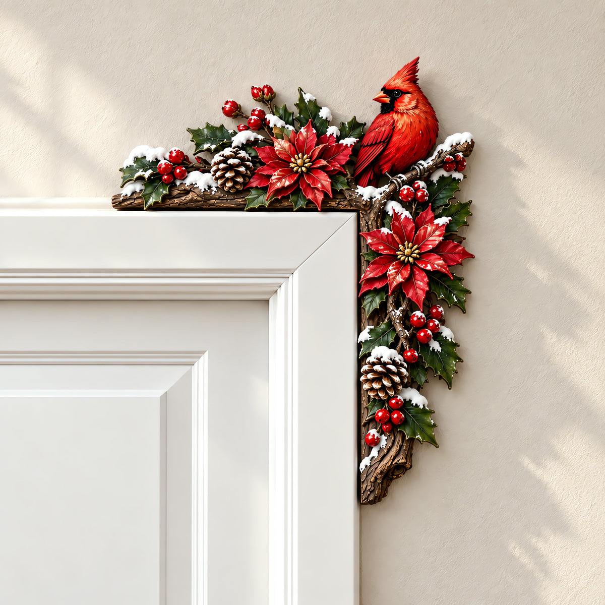 ❤️🐦Cardinal Winter Door Topper