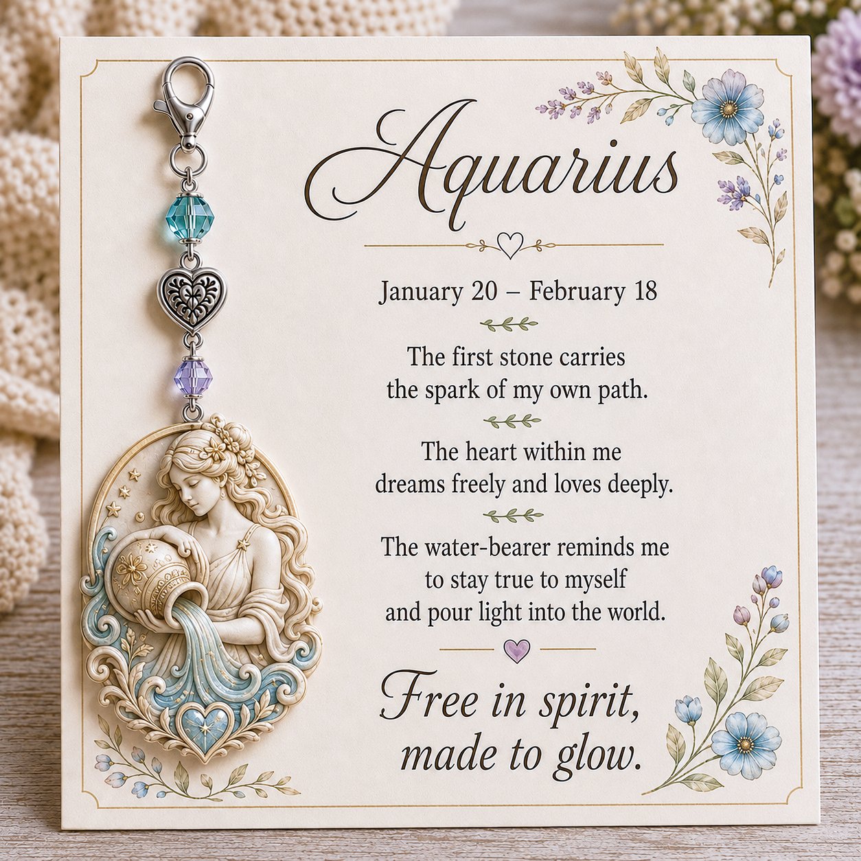 🎅🎅 2026 Christmas Gift 50% Off--✨  Commemorative keychains and cards featuring the birthstones of the 12 zodiac signs