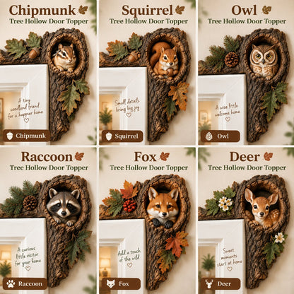 🎅 2026 Christmas Gift 50% Off--⏰LAST DAY 50% OFF 🐿️ 3D Chipmunk Tree Hollow Door Topper | Woodland Animal Doorway Decor For Cozy Nature Homes