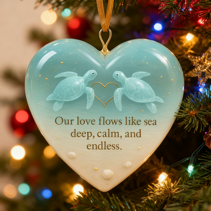 🌊Ocean Heart Sea Turtle Ornament