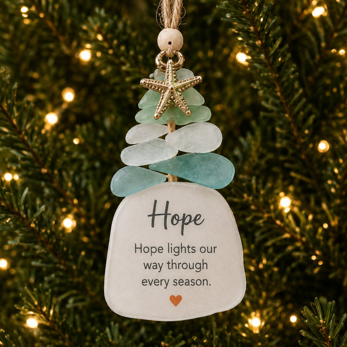 Ocean Blessings Sea Glass Christmas Ornaments