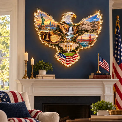 🦅American HeritageTM Lighted Eagle Wall Art ✨