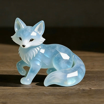 🌙🦊 2026 Valentine’s Talisman · Moonstone-Style Fox Keepsake — Symbol of Gentle Warmth & Sweet Bonds💎