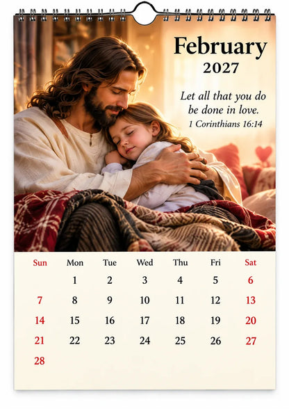 ✝️✝️ 2027 Seasons of Faith Wall Calendar | 12 Months of Christian-Inspired Artwork, Peaceful Countryside Scenes & Shepherd Imagery for Home, Prayer Spaces & Meaningful Gifts 🌿