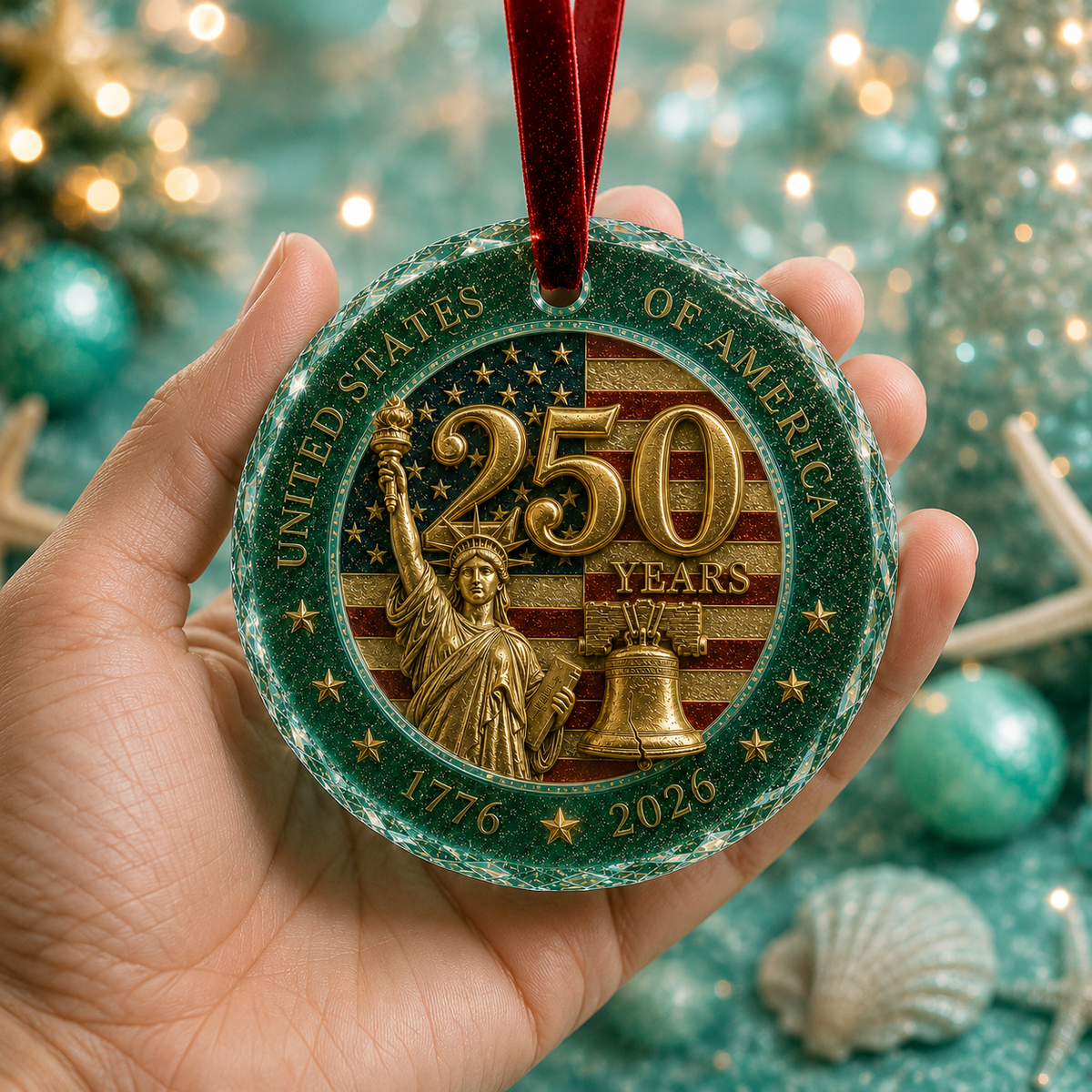 🎅 2026 Christmas Gift 50% Off--Celebrate 250 Years of America 🇺🇸 | 2026 250th Anniversary Christmas Ornament – A Meaningful Patriotic Keepsake & Holiday Gift