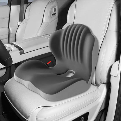 Ergonomic Memory Foam Seat Cushion with Lumbar & Back Support, Relieves Back Pain, Reduces Pressure