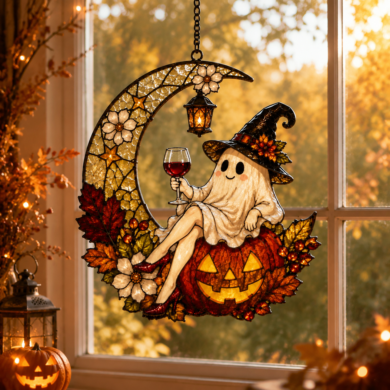 ⏰⏰LIMITED TIME 49% OFF!🔥Cute Halloween Ghost Window Hanging Decoration